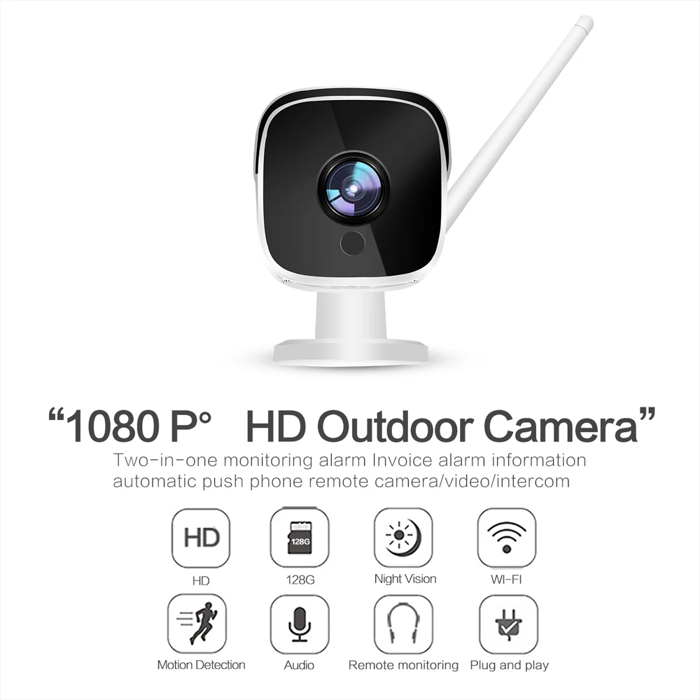 Камера видеонаблюдения HCVAHDN HD 1080P беспроводная водонепроницаемая с функцией