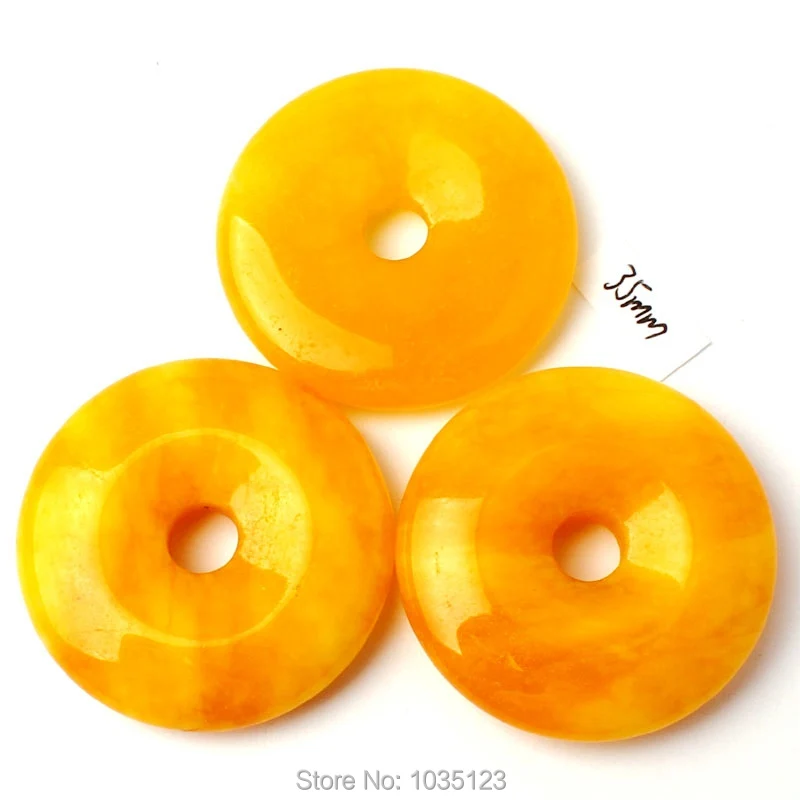 Высококачественные гладкие натуральные желтые нефриты в форме монет 25/30/35/40 мм