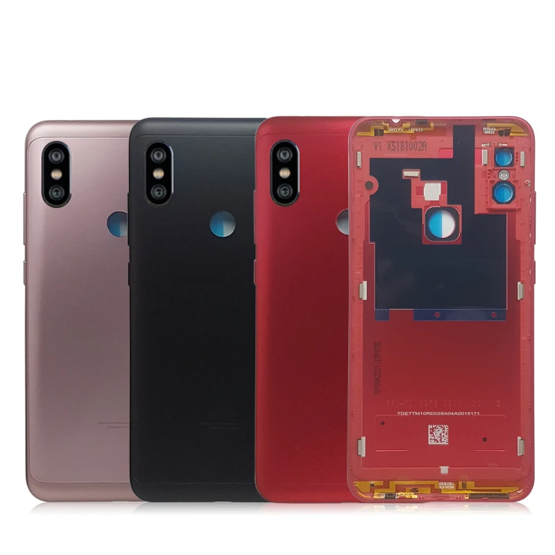 Для Xiaomi Redmi Note 6 Pro Задняя крышка батареи задняя дверь корпус+ боковой ключ держатель карты Запасные части