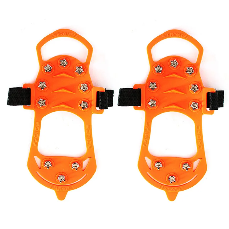 

Outdoor 10 Teeth Anti-Skid Snow Ice Gripper Shoes Spike Grip Cleats Winter Outdoor Non-slip Ice Gripper Cover Crampons Hot New