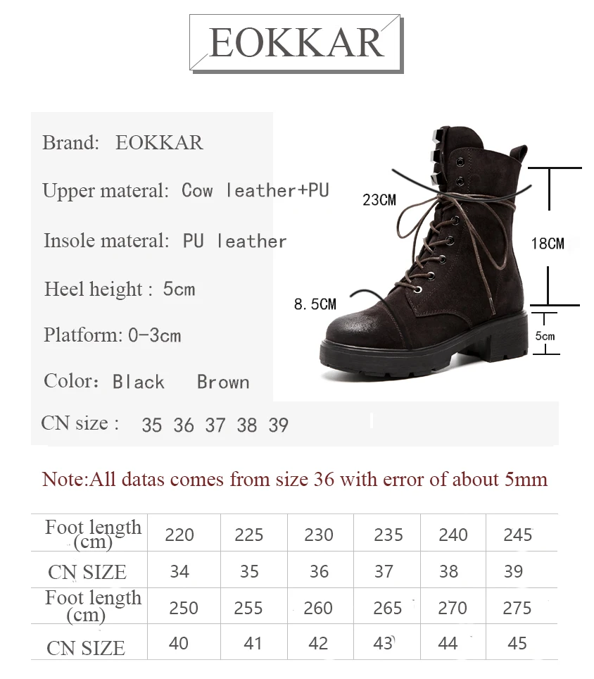 Eokkar/2019 г. Ботинки martin женские ботильоны зимние ботинки с круглым носком на