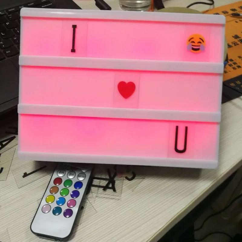 Новый A4 A5 RGB светодиодный Цвет изменение DIY письмо Комбинации USB или AA светильник