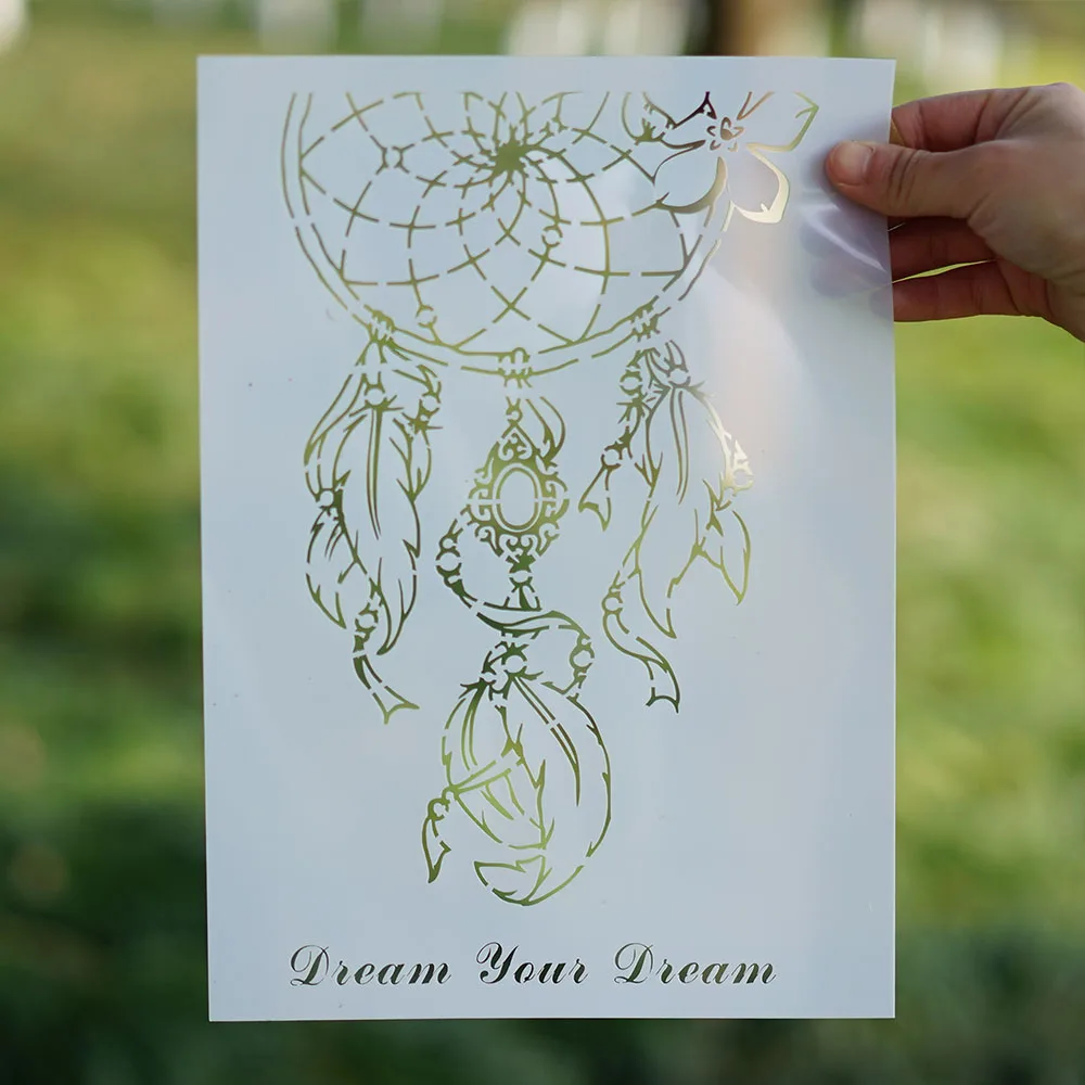 Трафареты A4/A3/A2 Dreamcather для настенной живописи сделай сам скрапбукинга альбомной