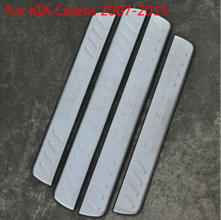 Накладка на порог из нержавеющей стали для KIA Carens 2007 2015 автомобильные аксессуары