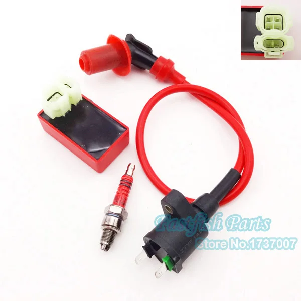 Гоночная катушка зажигания 6 контактов AC CDI A7TC Свеча 3 электрода для GY6 50 куб. См 125