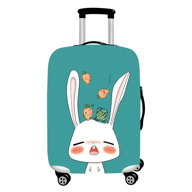 Luggage cover F QIAQU толстый мультяшный дорожный костюм чехол защитный чехол на чемодан чехол эластичный багажный пылезащитный чехол для 18 ''-32'' чехол для костюма - Цвет: Luggage cover F