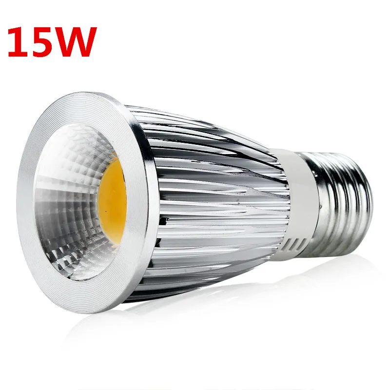 1 шт. E27 регулируемый COB 9W12W 15w AC110V 220V светодиодный cob светильник высокой мощности
