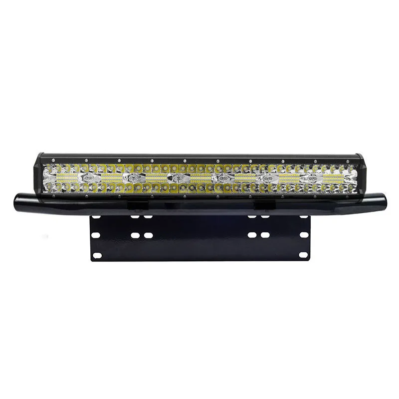 with bracket Трехрядный 2" 480 Вт комбинированный светодиодный светильник+ 23" Булл бар передний бампер номерной знак кронштейн для внедорожника 4x4 грузовики трактор автомобиль - Цвет: with bracket