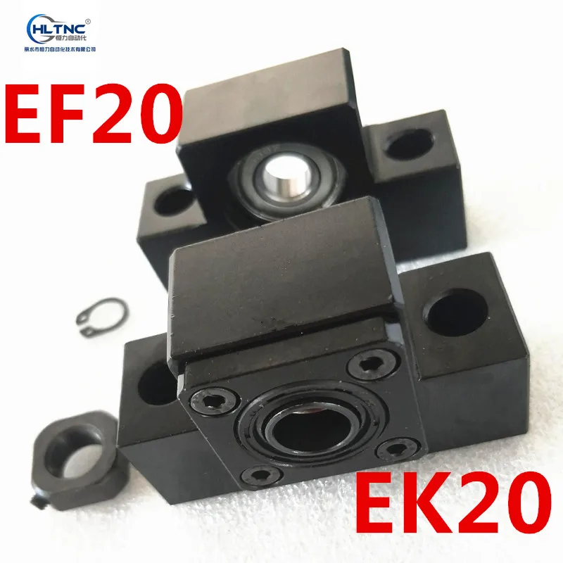EK20 EF20ballscrew Поддержка матч SFU2505/SFU2510/SFU2504/DFU2505/SFE2525 шариковинтовая Опора числового программного управления типа cnc 1 комплект EKEF20 EK20EF20