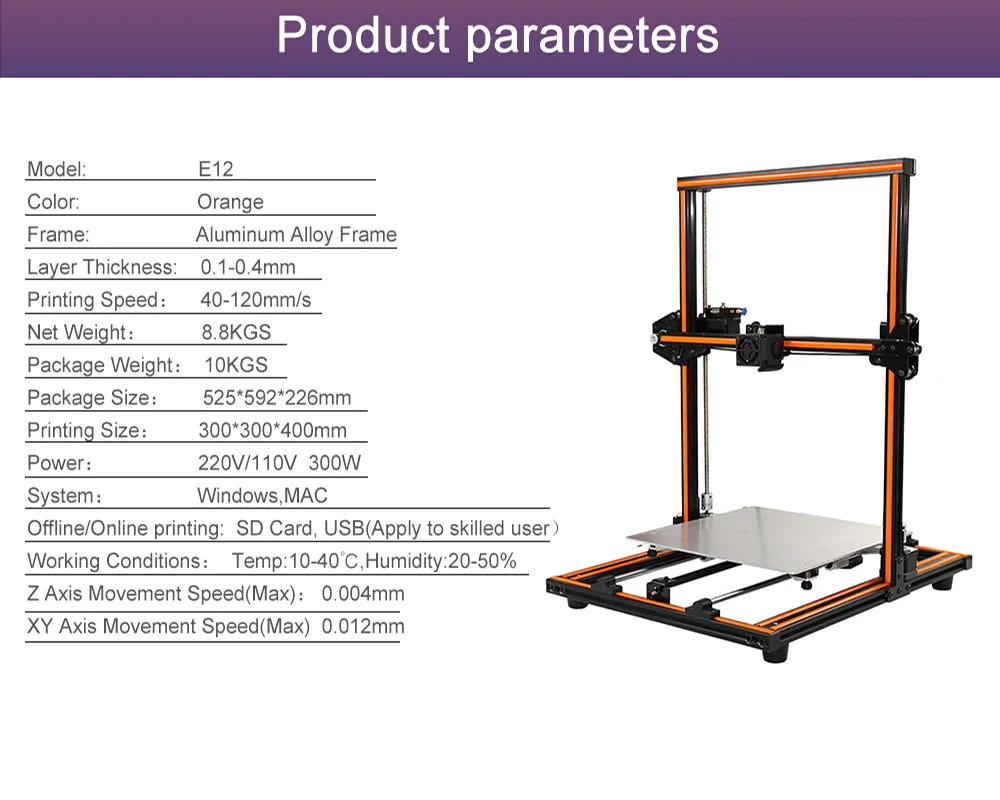 Anet E12 наиболее экономичный Элегантный 3d Принтер Комплект 10 минут чтобы собрать