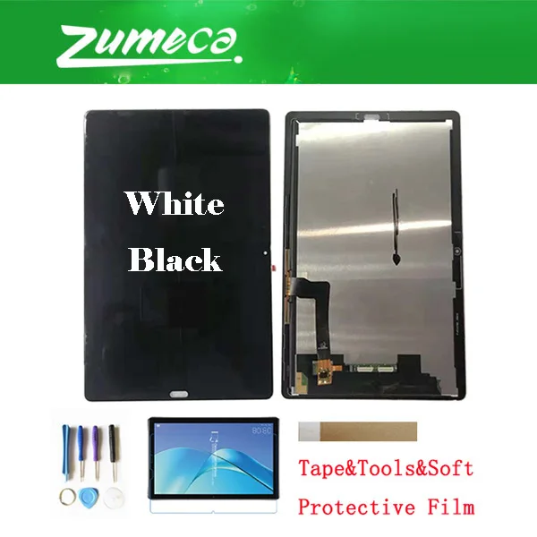 

10.8 Inch For Huawei MediaPad M5 10.8 CMR-AL09 CMR-W09 LCD Display+Touch Screen Digitizer Assembly White Black Color With Kits