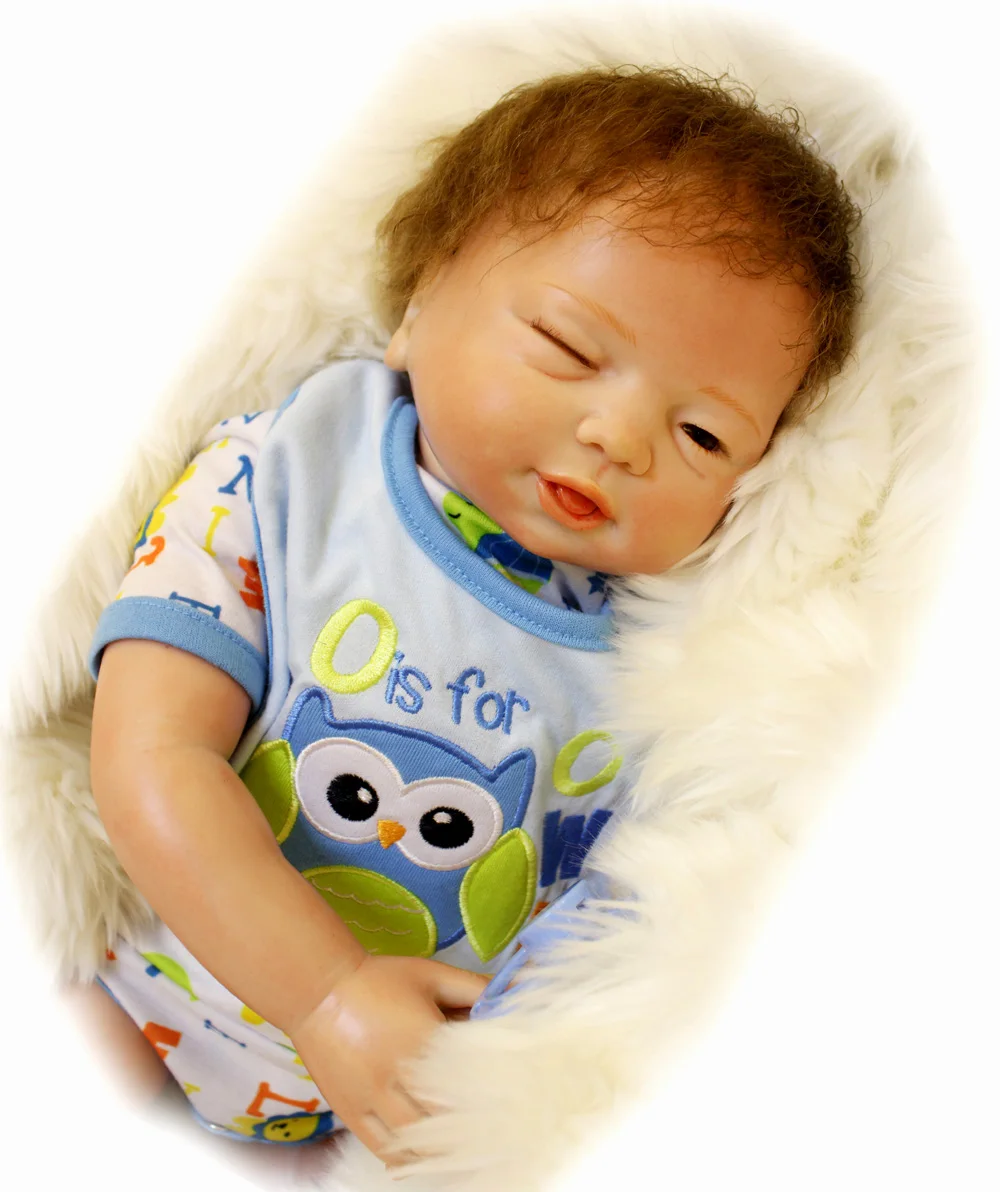 18 дюймов 45 см реалистичные детские куклы Reborn Младенцы Bebe один глаз открывающийся
