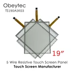 Набор резистивных сенсорных экранов Obeytec, 19 дюймов, 16:10, 5 проводов, с USB контроллером EETI, AA 375*300 мм, TS190A5K03
