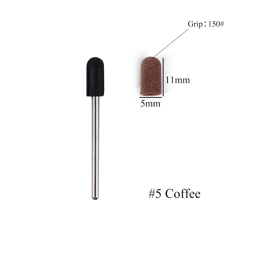 No.5 Coffee 1 шт. шлифовальные колпачки электрическое сверло для ногтей 5 размер полосы средство для снятия УФ гель-лака для маникюра педикюра принадлежности для аппаратной обработки наборы CH725 - Цвет: No.5 Coffee