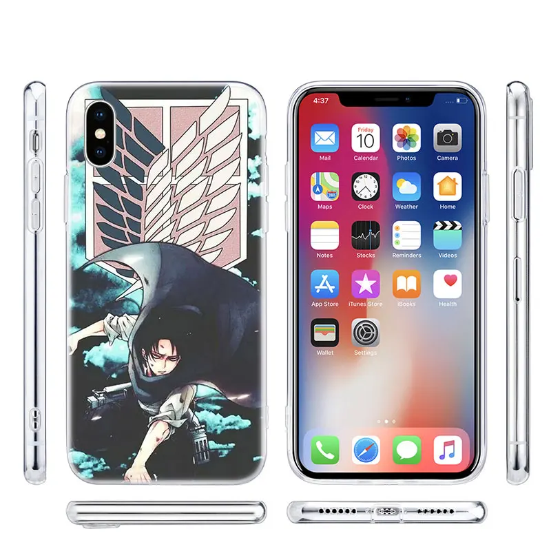 Силиконовый чехол с логотипом аниме атака на Титанов для Apple iPhones 11 Pro XS Max X XR 7 8 6 6s