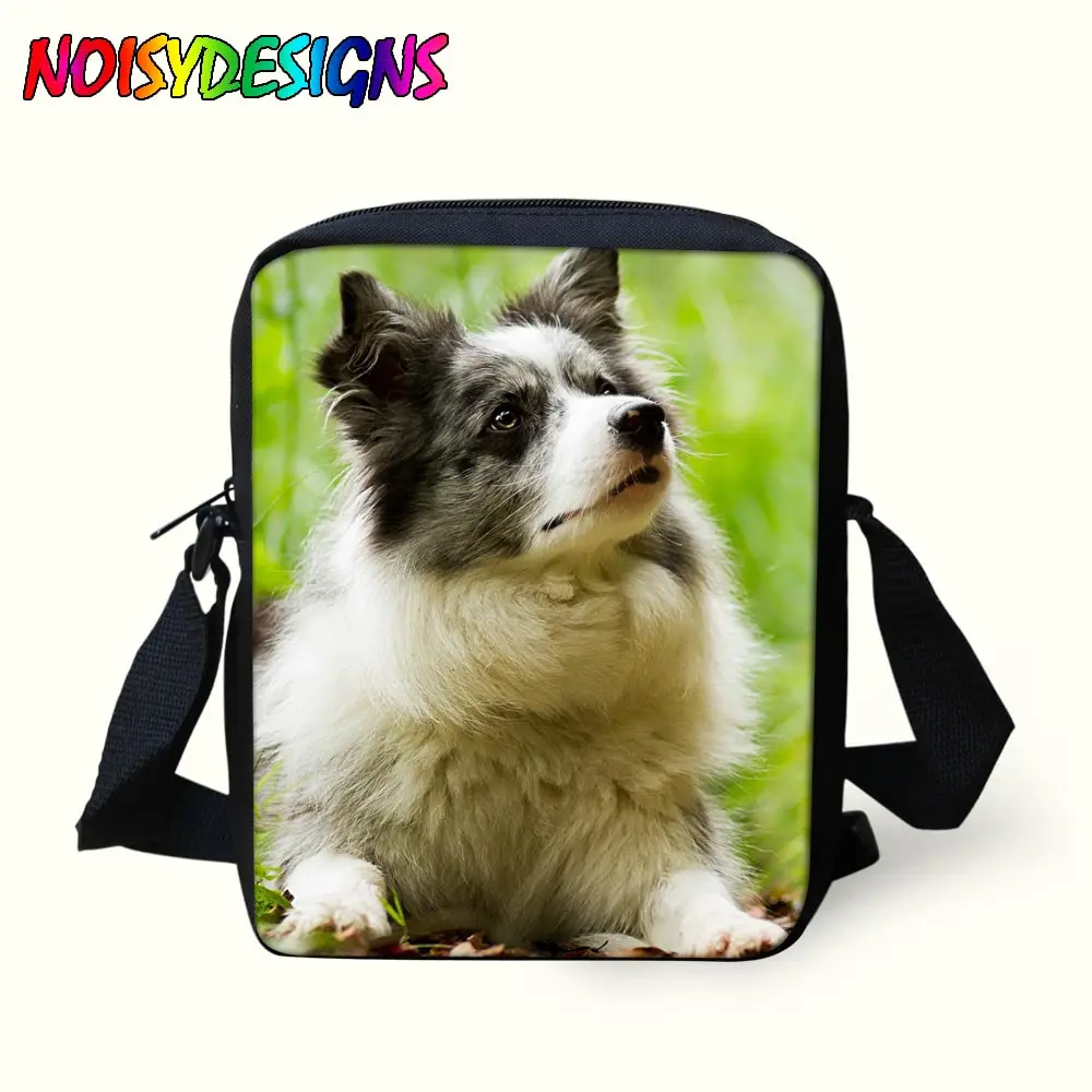 Мини сумка мессенджер Border Collie почтальон с принтом через плечо Mochila Bolsa школьная