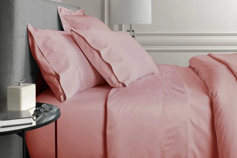 Египетский хлопок 1000 TC queen King size белый, серебристый, бежевый цвет, плоский лист, пододеяльник, набор из 4 предметов на заказ