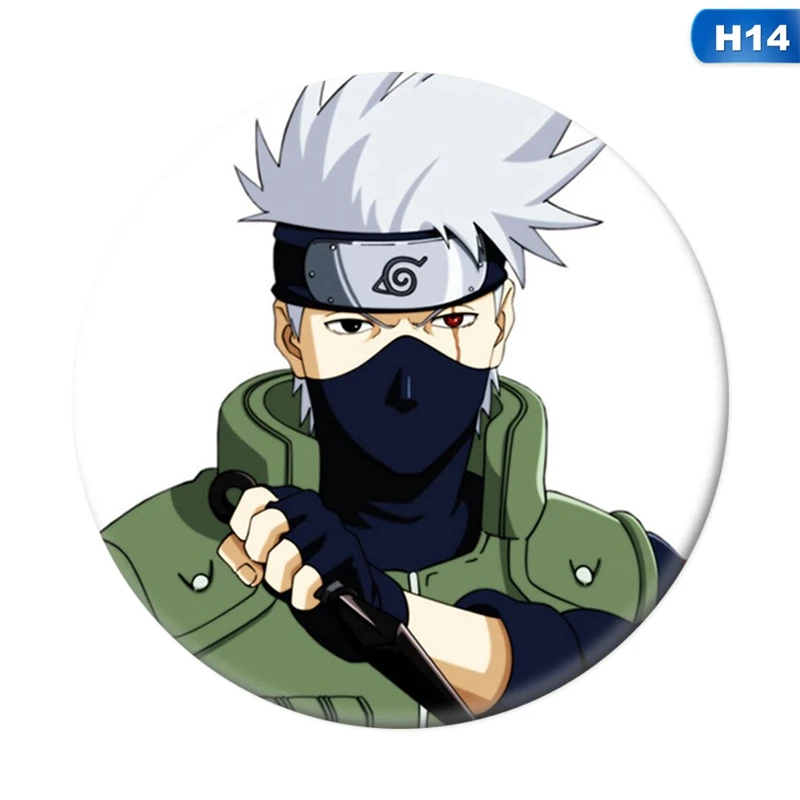 Костюм Наруто значок Косплэй аниме Гаара Uchiha SASUKE uzumaki костюм Наруто Брошь пластиковый держатель - Окраска металла: H14