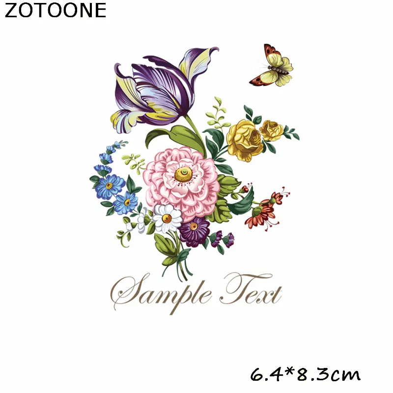 ZOTOONE полоски для одежды с цветочным принтом переноса утюгом кусочек Fleur De Lis