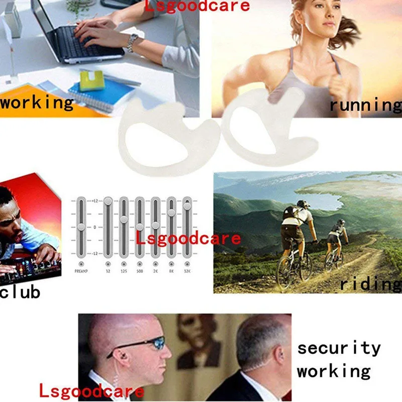 2019 New Fashion High Quality Cute Cool 1 Pairs Transparent Silicone Soft Earbud For Walkie Talkie Covert Acoustic Tube Earpiece |
