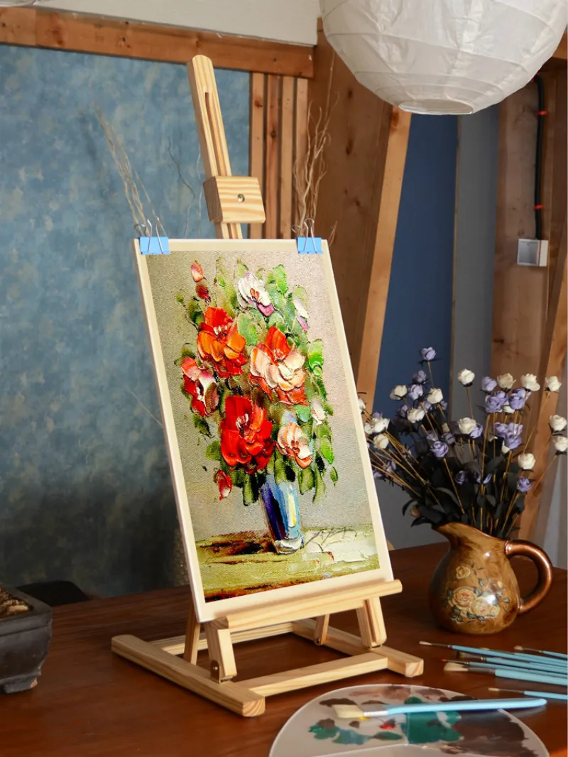 Мини мольберт Caballete De Pintura Настольный художника масляная Акварельная картина