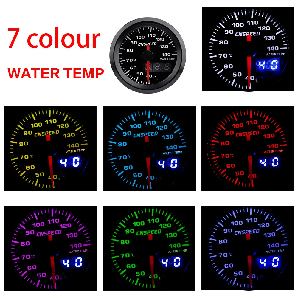 Автомобильный измеритель температуры воды CNSPEED аналоговый/цифровой 2 дюйма 52 мм 7