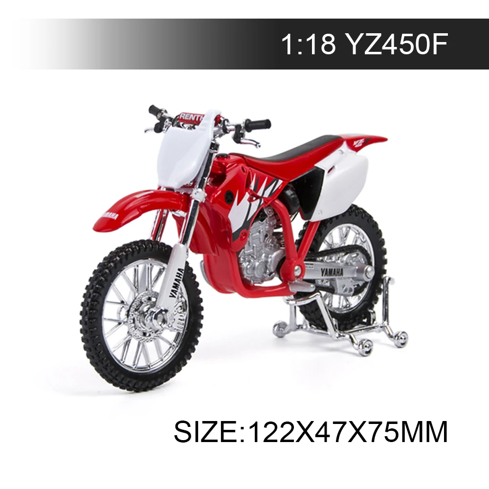 Красные металлические Литые модели мотоцикла Maisto 1:18 YZ450F миниатюрная гоночная