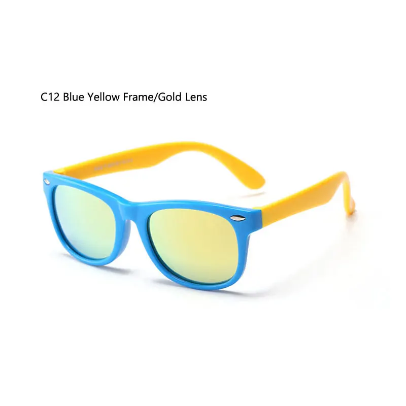 Kids Sunglasses Coating Mirror Polarized Baby Glasses Flexible Safety Frame Chldren Shades For Boys Girl With Case UV400 | Аксессуары