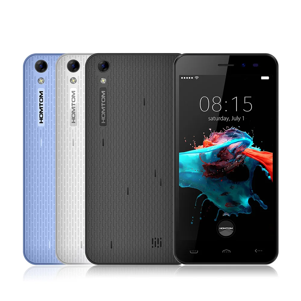 HOMTOM HT16 смартфон 5 0 дюйма экран HD MT6580 4 ядра Android 6 1 GB + 8 3000 mAh 8MP Камера разблокировка