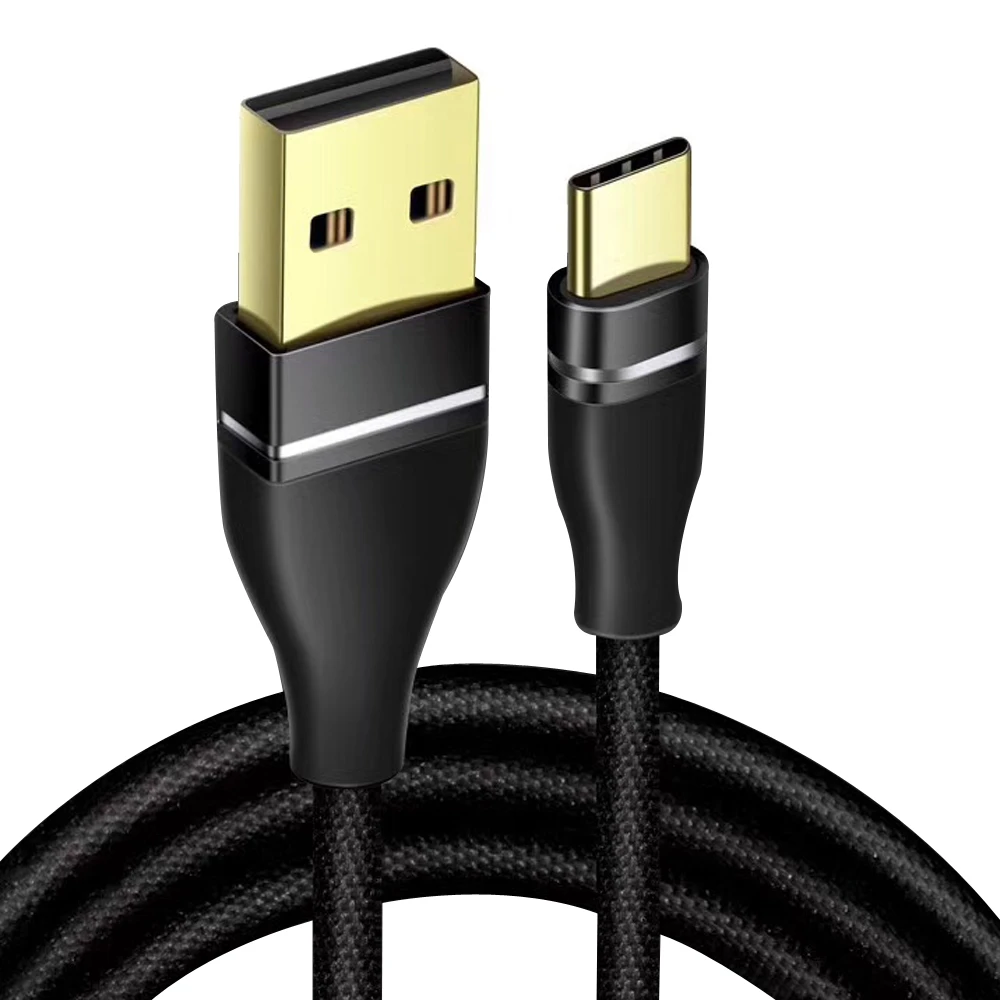50 шт./лот 1 м 3 фута 2.1A Nylone Плетеный USB C кабель для Samsung Galaxy S9 Plus Note 8 S8 Xiaomi Type