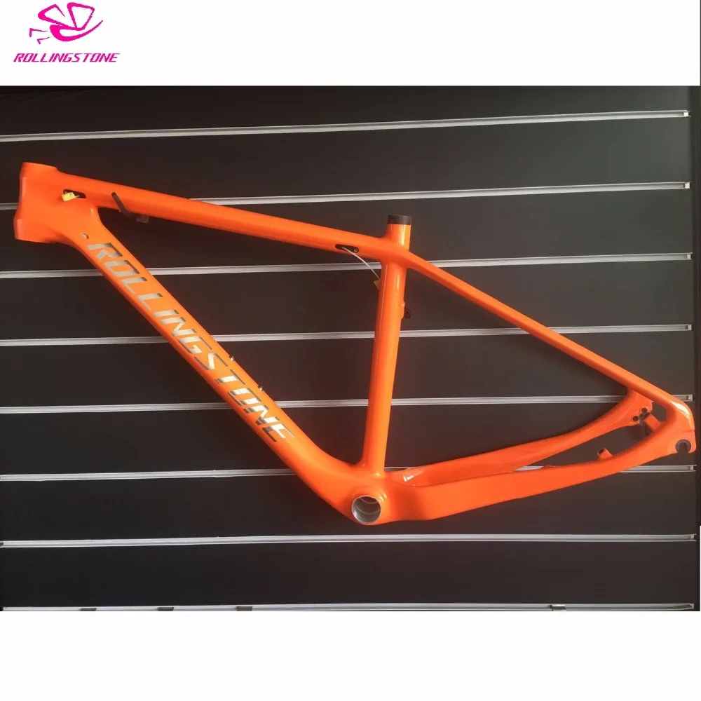 

New ROLLING STONE MTB Mountain bike CARBON Frame 27.5" * 16" 17" inches XC RIDE Orange color