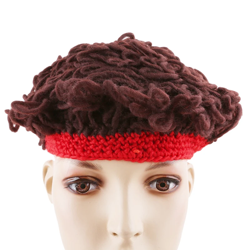 1 шт. Повседневная Детская шапка-парик ручной работы шерстяные волнистые волосы