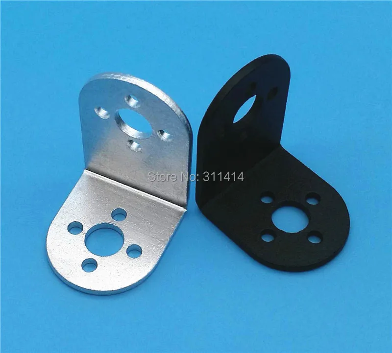 10pcs/lot Robot Servo L Brackets Type Mount Mechanical Smart Car Black Anodized Aluminum Wholesale Promotion Free Shipping | Игрушки и