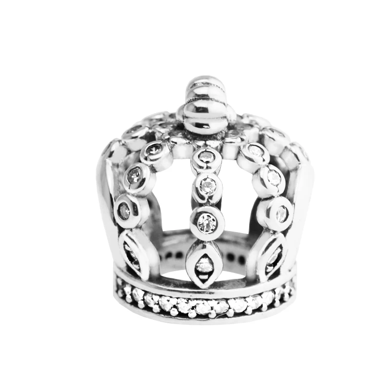 Женский браслет из серебра 925 пробы с подвеской в виде короны|beads for jewelry making|pandora