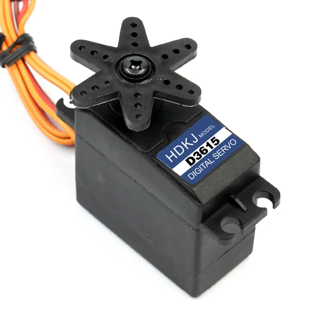 

FEICHAO HDKJ D3615 56G Torque 15kg Metal Gear Digital Standard Servo 180 Degree Rotation 4.8v-7.2v for DIY RC Car Boat Robot