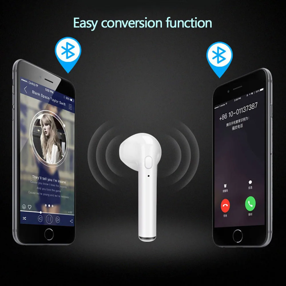 TWS i7s мини беспроводные Bluetooth наушники Широкая совместимость в ухо стерео гарнитура для беспроводной гарнитуры для всех смартфонов
