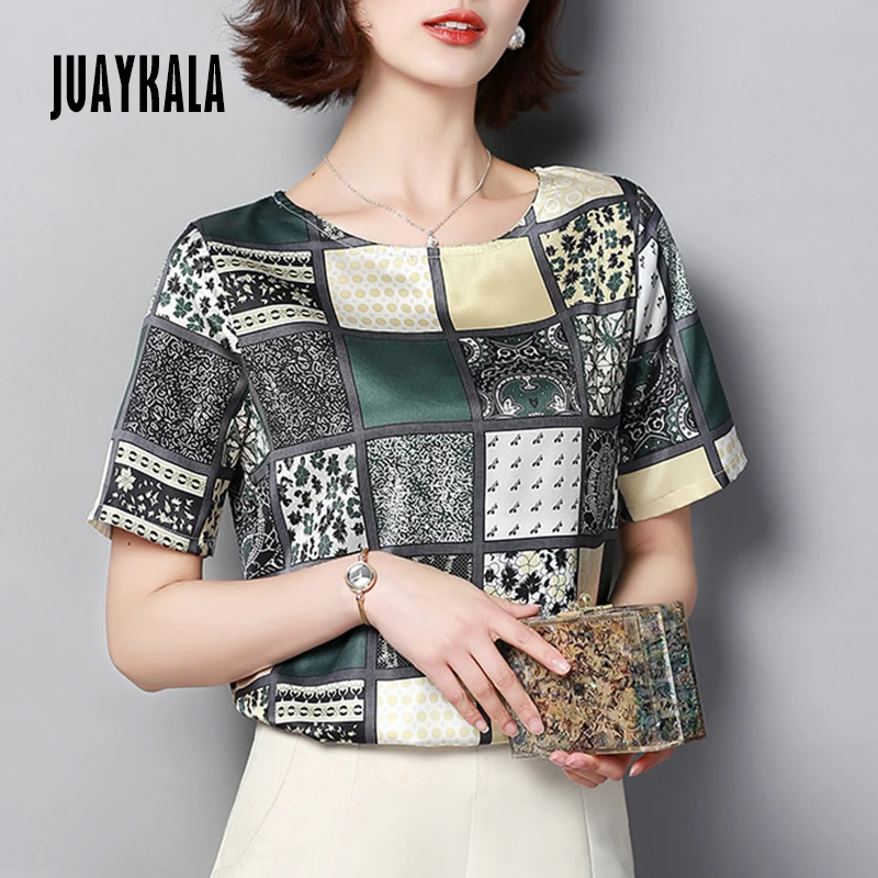 JUAYKALA модные элегантные женские рубашки 2019 Рубашки повседневные шифоновые с