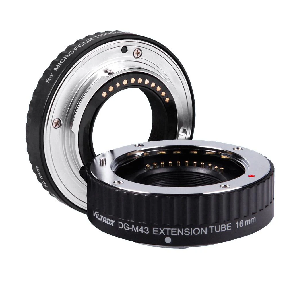 

VILTROX Macro AF Auto Focus Extension DG Tube 10mm 16mm Set Ring Metal Mount for Micro Camera Olympus 1 E-PL2