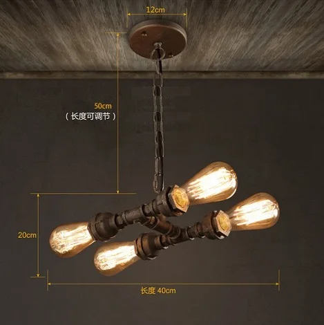 Подвесные светильник льники Эдисона в стиле ретро Лофт металлические потолочные