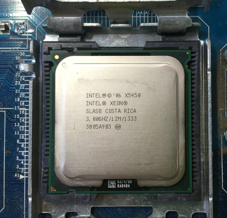 Адаптер I ntel socket 775 Xeon X5450 x5450 четырехъядерный 3 0 ГГц 12 МБ 1333 МГц работает на