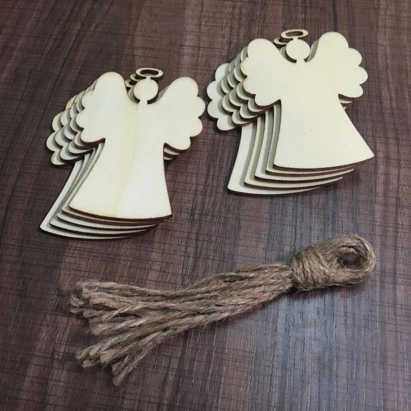 10 шт. деревянные круглые безделушки-бирки Рождественские елки шары украшения Искусство ремесло украшения Рождество DIY ремесло игрушки подарки для детей