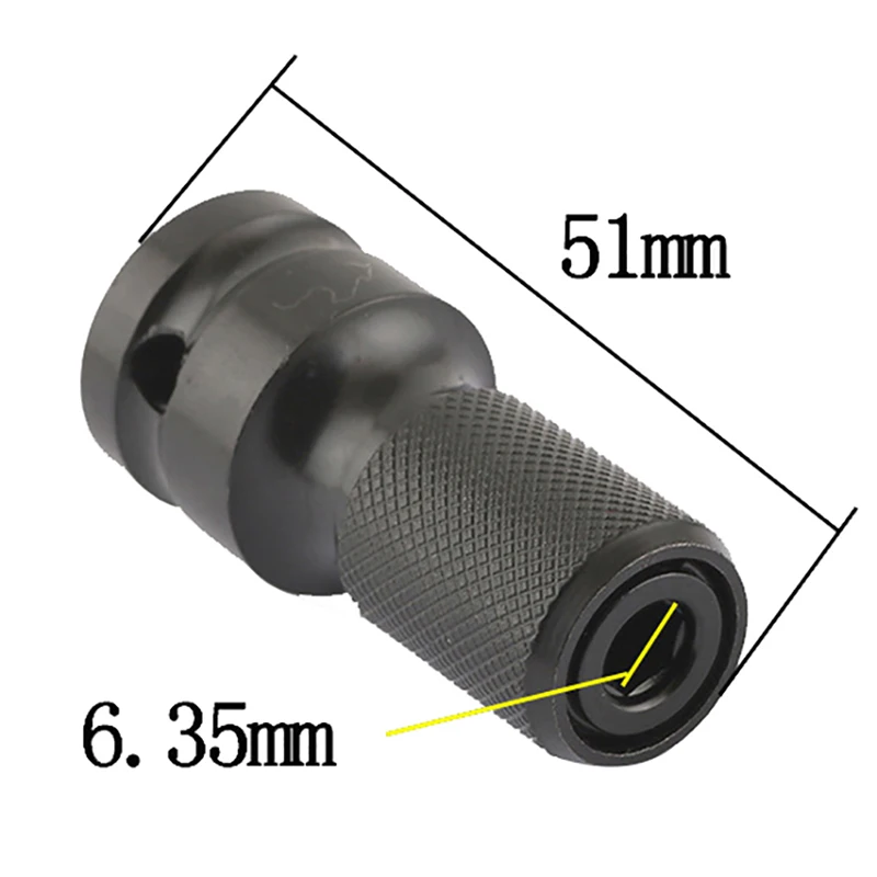 1Set Steel 1/2" Square To 1/4" Hex Ratchet Socket Wrench Socket Adapter Spanner Set Drive Converter Impact Tool Hot Sale