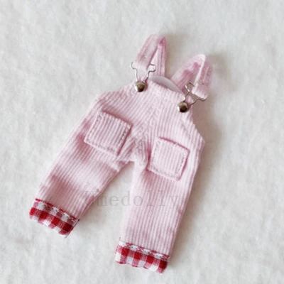 pink 1 шт. прекрасный OB11 кукла вельветовые подтяжки брюки для Obitsu 11 Кукла Одежда Общие аксессуары - Цвет: pink