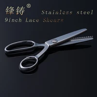 fengzhu5mm scissor zigzag pinking shears fabric stainless steel scissors diy necessary sewing tool lace dressmakers shears