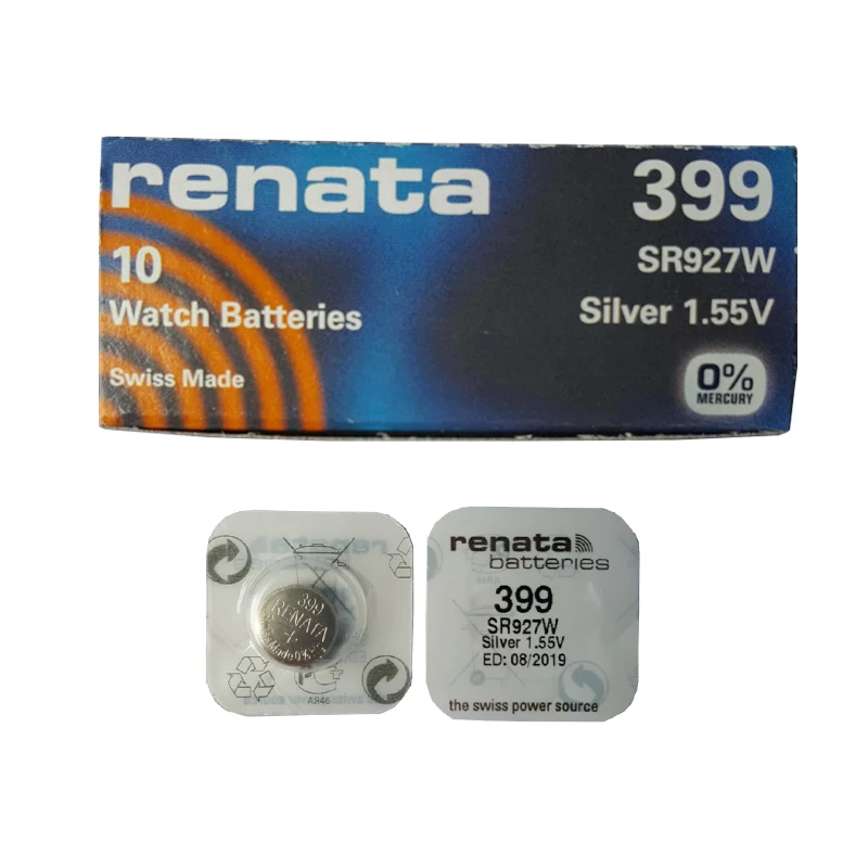 

5pcs Renata LONG LASTING 399 SR927W Watch Battery Button Coin Cell Batteries