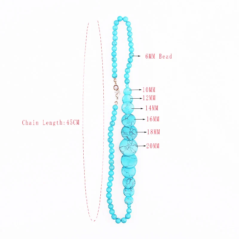 Ожерелье из натурального камня и оникса с круглыми бусинами 45 см | Украшения