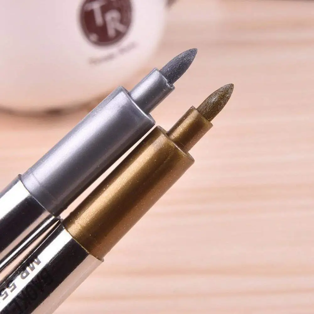 Metallic Marker Pens 12 Pcs Gold &amp Silver Permanent Painting Signature | Канцтовары для офиса и дома