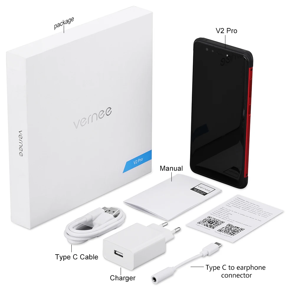 Vernee V2 Pro Android 8 1 мобильный телефон 5 99 ''MT6763 Восьмиядерный 6G Оперативная память 64G