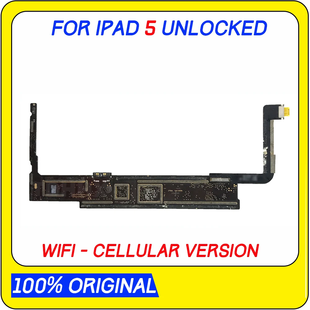 Оригинальный разблокированный для Ipad 5 логические платы Wifi + сотовый телефон Air 1