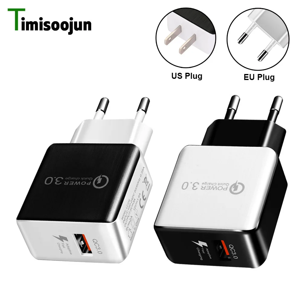 Quick Charge 3 0 USB переходник для зарядного устройства 18 Вт samsung s9 s8 iPhone X 8 7 plus 6s быстро